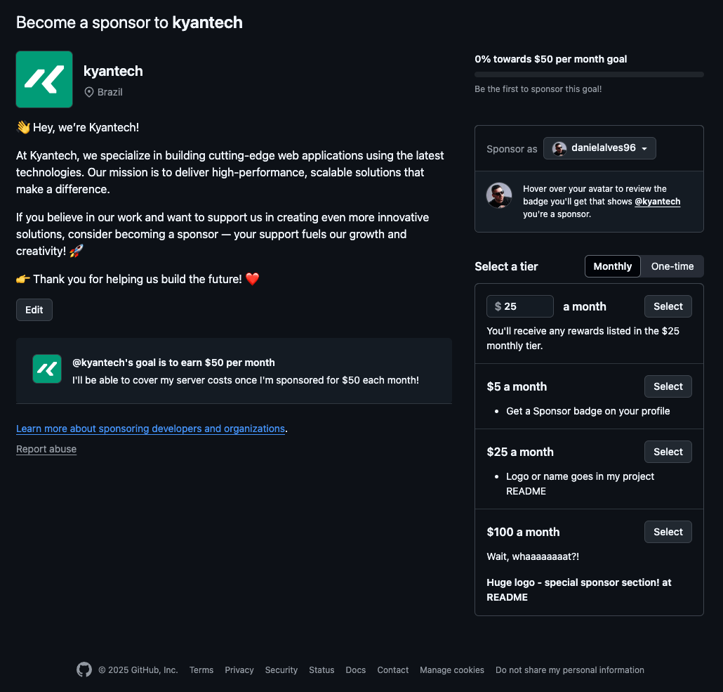 Sponsor Page Example