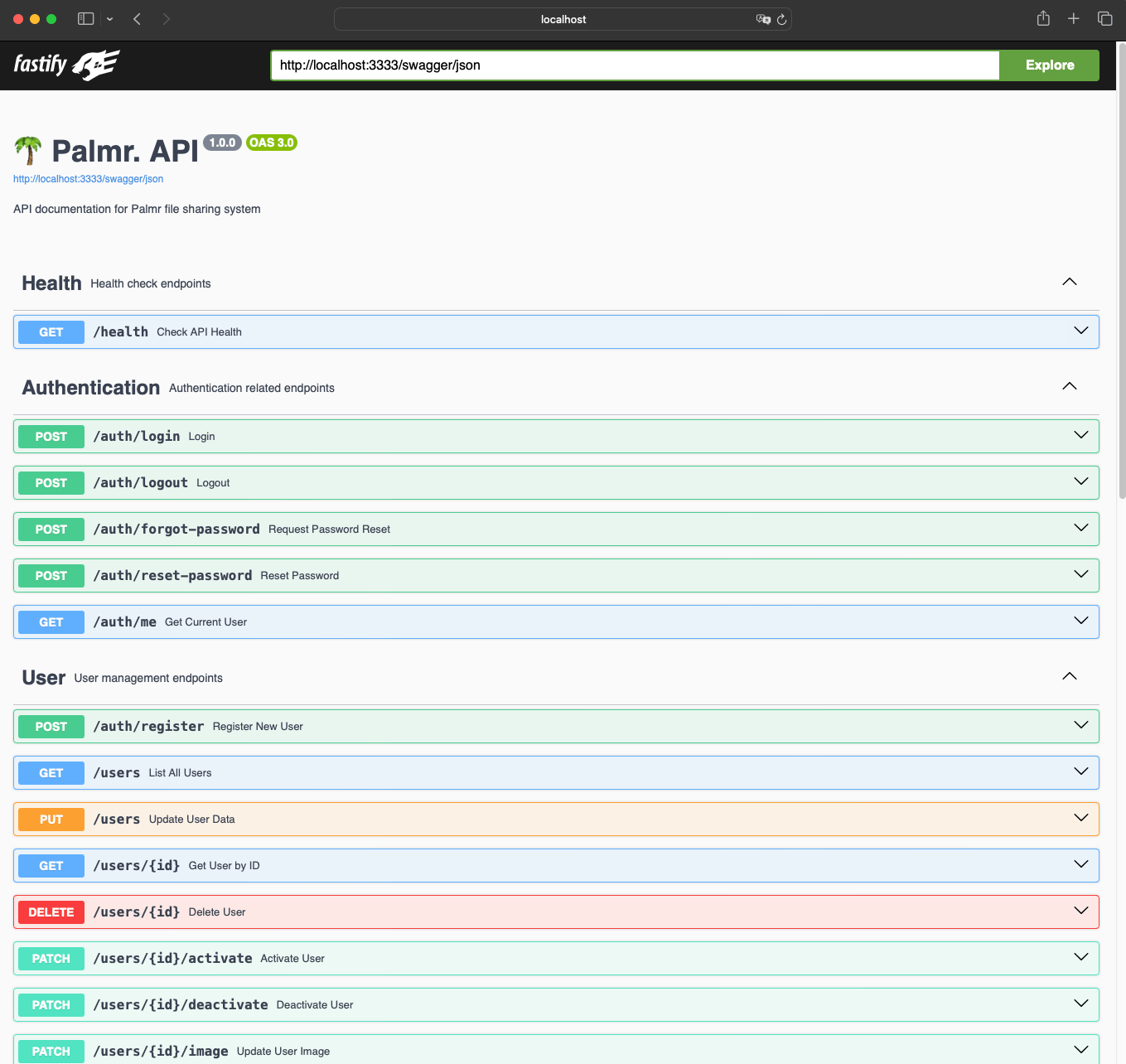Palmr API Documentation