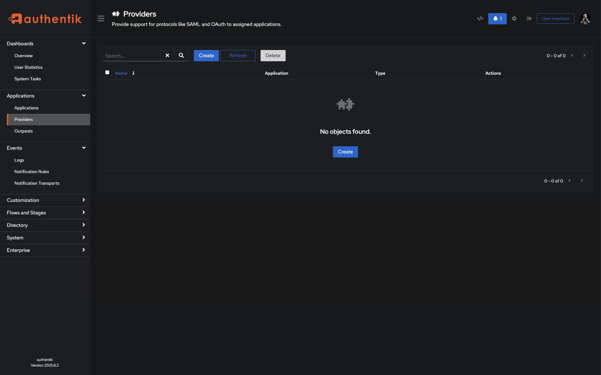 Authentik Create Provider