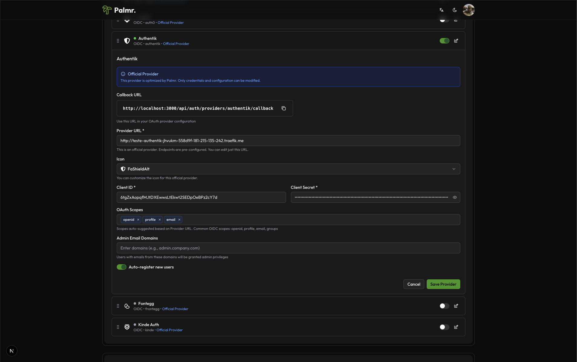 Edit Authentik Provider