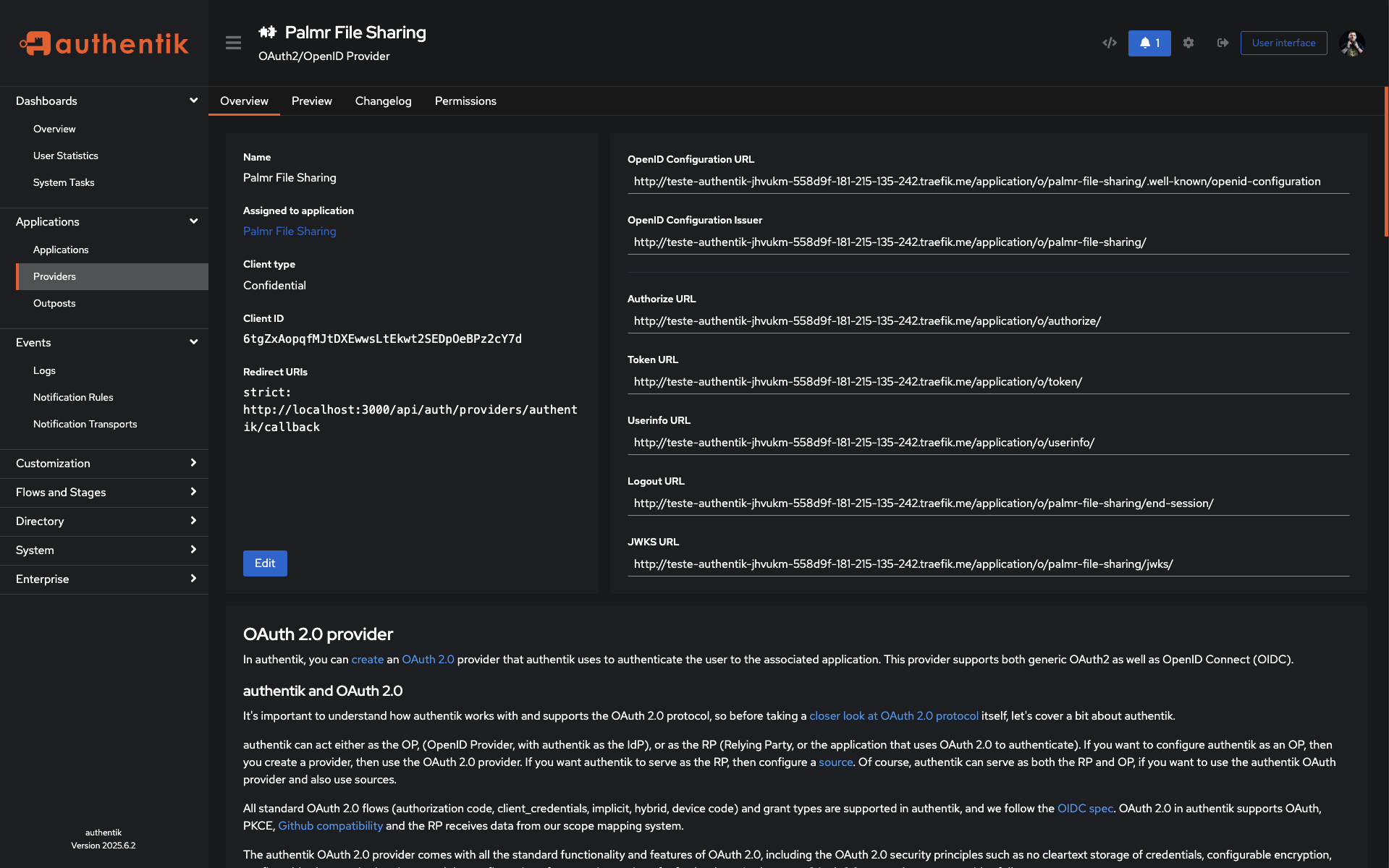 Authentik Instance URL
