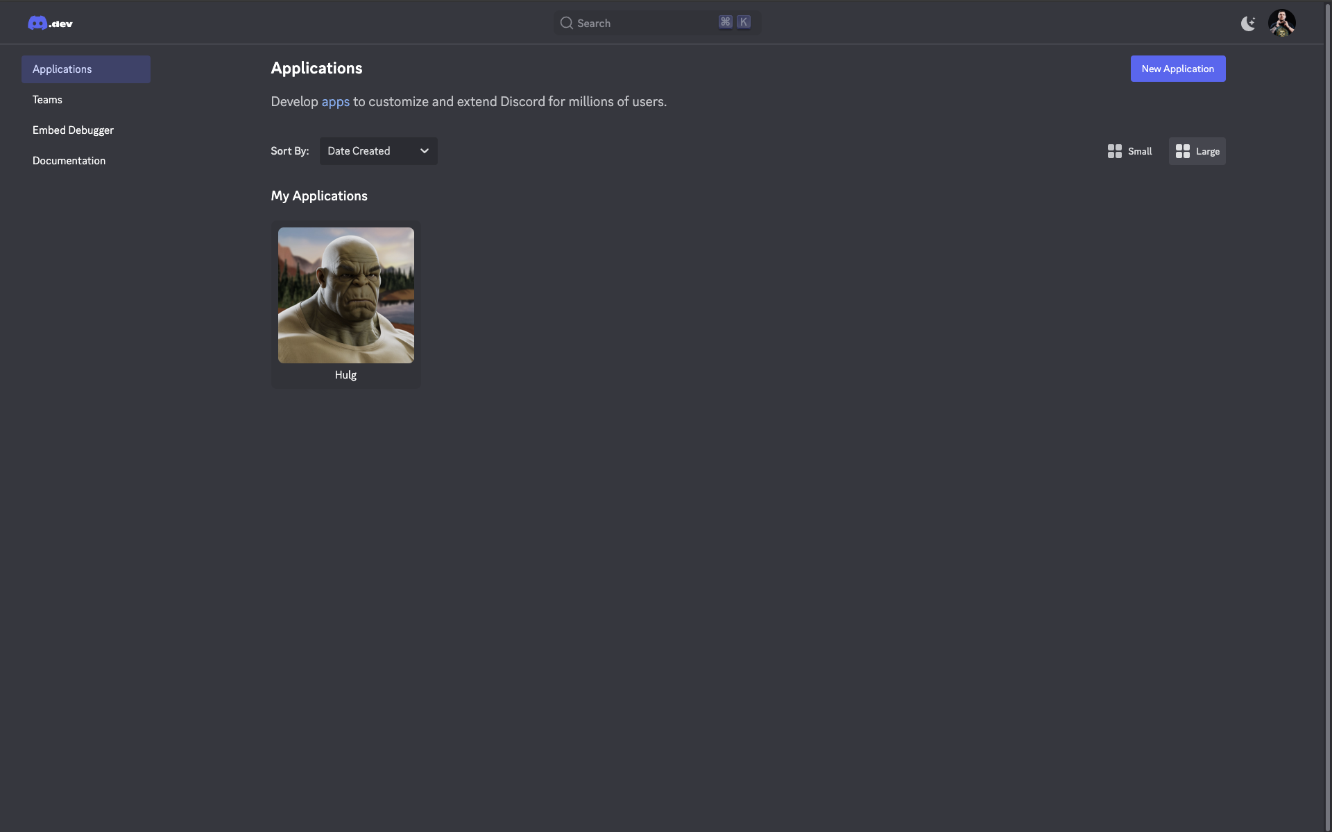 Discord Developer Portal Home