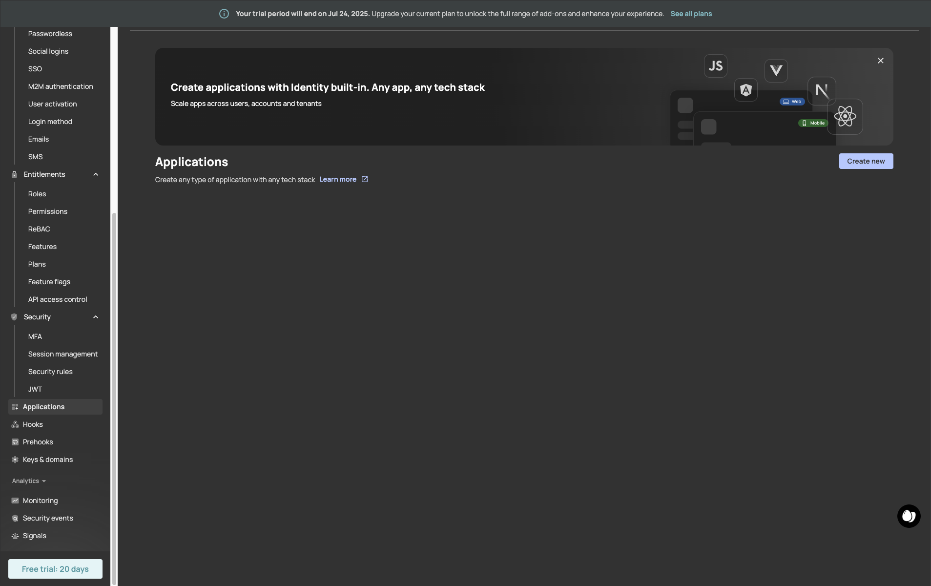 Frontegg Admin Portal