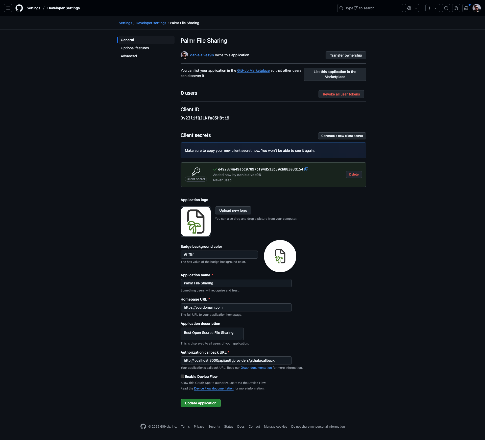 GitHub OAuth Credentials