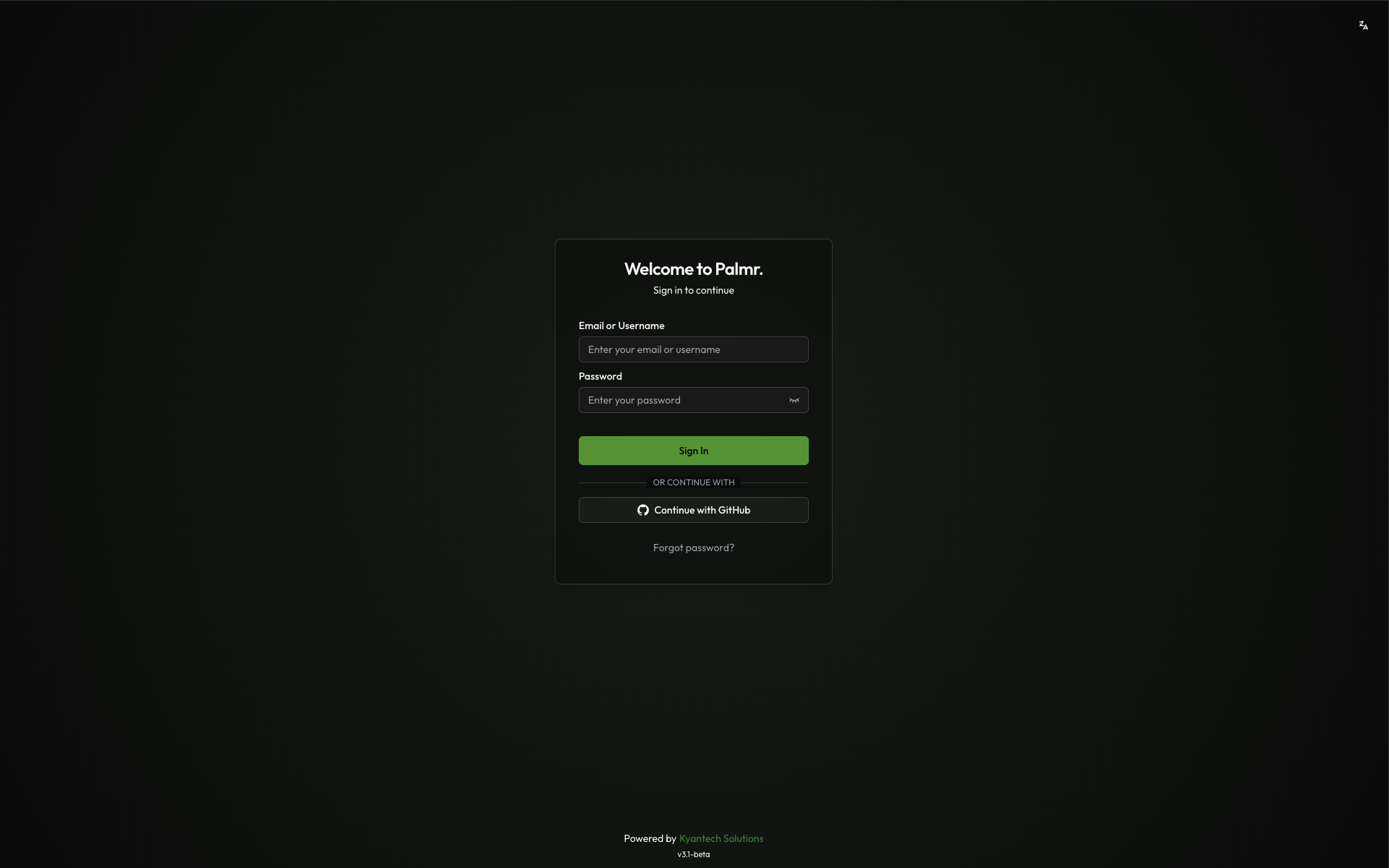 Sign in with GitHub