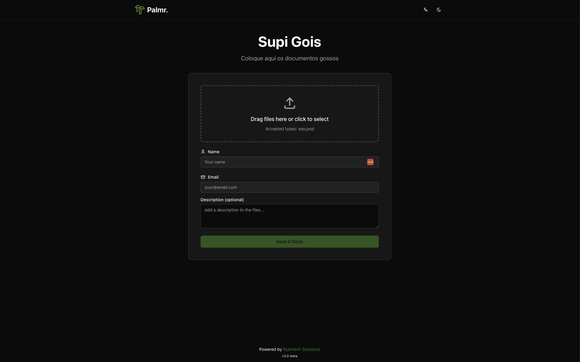 Default Reverse Theme - Dark theme interface showcasing customization options