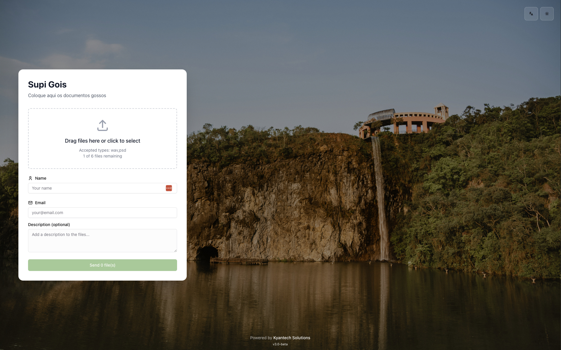 WeTransfer Theme - WeTransfer-inspired sharing interface with custom theming